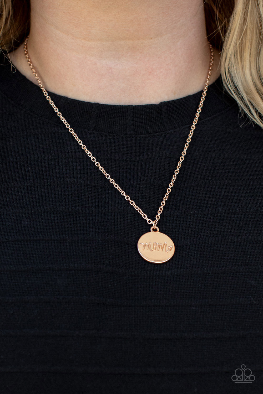 The Cool Mom - Rose Gold Necklace-Paparazzi