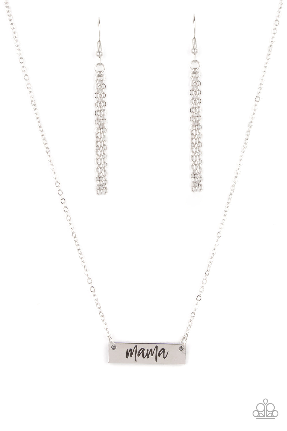 Blessed Mama - Silver Necklace-Paparazzi
