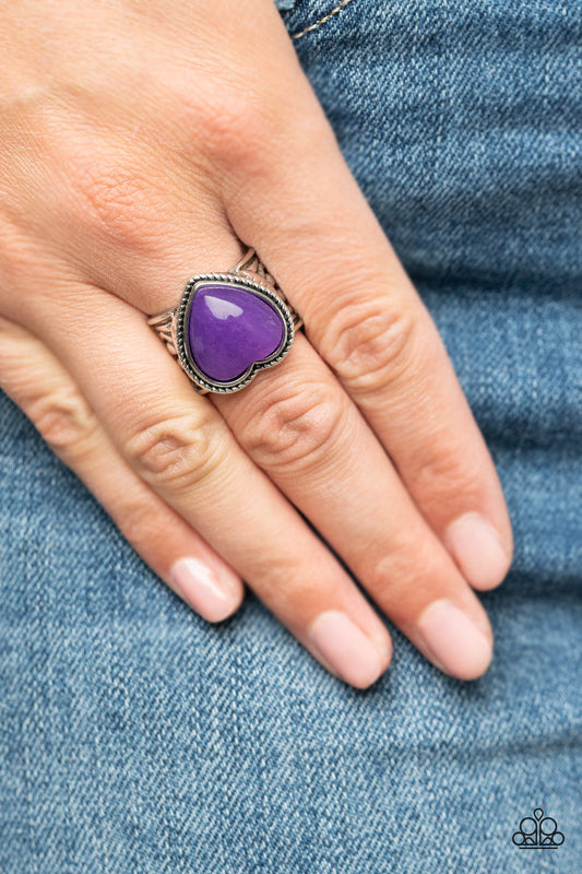 Stone Age Admirer - Purple Ring-Paparazzi