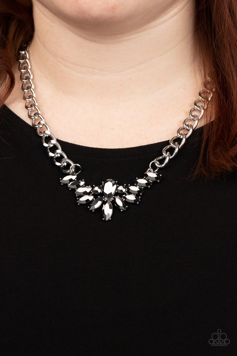 Come at Me - Silver Necklace-Paparazzi