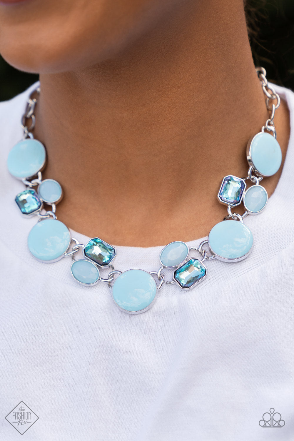 Dreaming in MULTICOLOR - Blue Necklace-Paparazzi