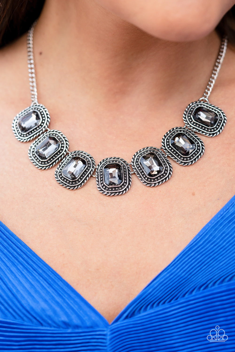 Iced Iron - Silver Necklace-Paparazzi