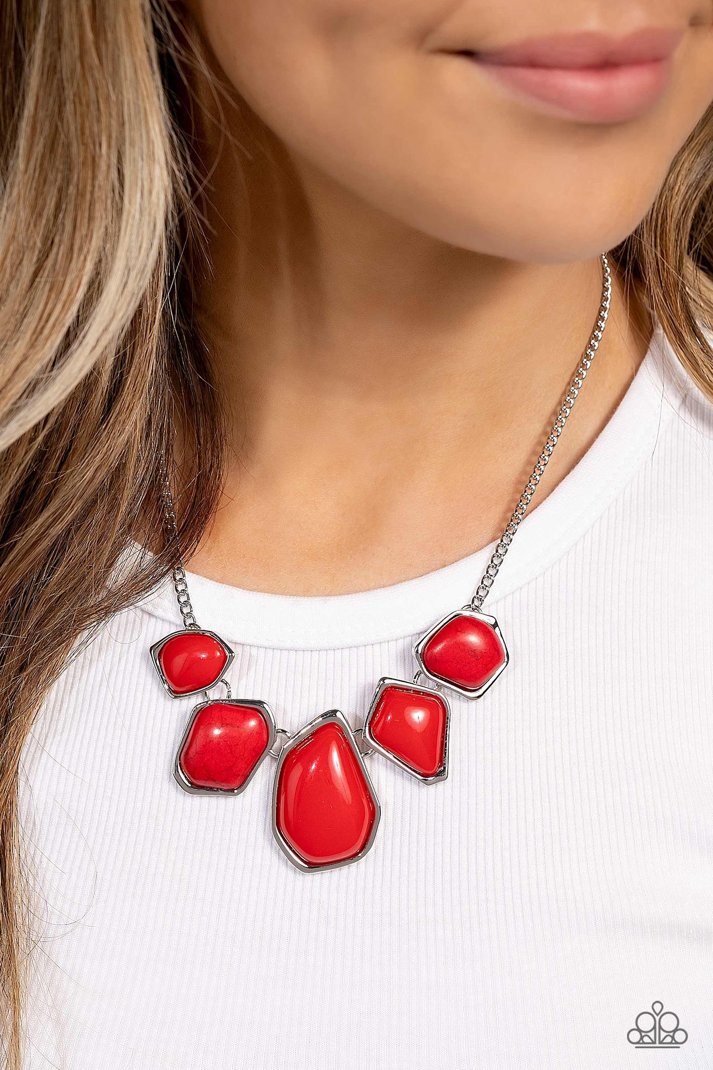 Beyond the Badlands - Red Necklace-Paparazzi